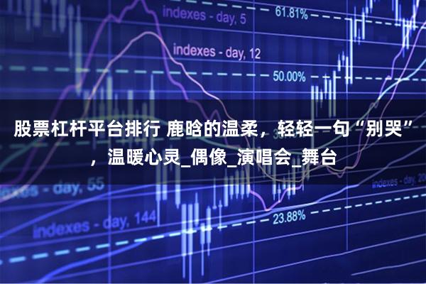 股票杠杆平台排行 鹿晗的温柔，轻轻一句“别哭”，温暖心灵_偶像_演唱会_舞台
